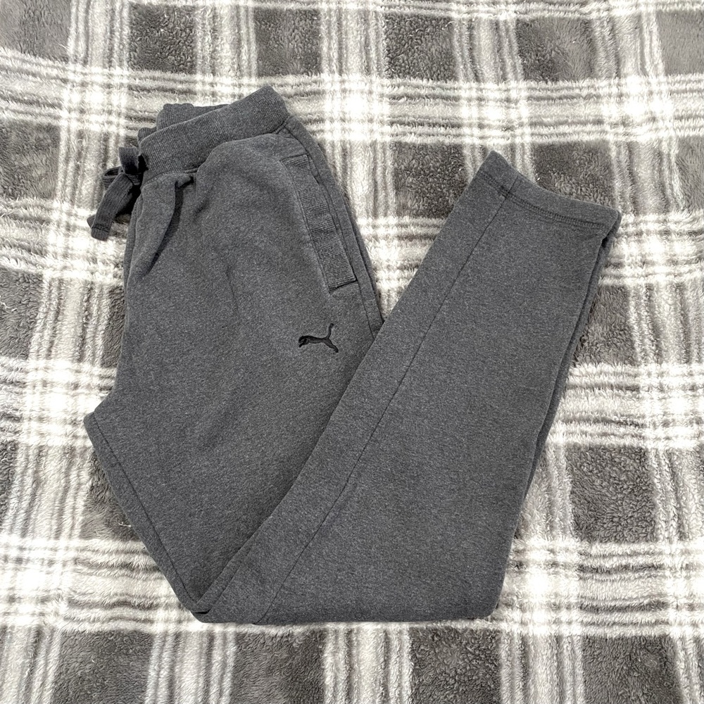 Puma Slim Leg Dark Gray Sweatpants Size Medium